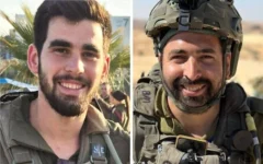 Maj. Yuval Ezra, 27, and Master Sergeant (res.) Benayahu Mellet, 32, who were killed in a West Bank gunfight on July 24, 2026. (Courtesy photo via The Times of Israel)