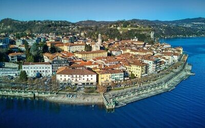 An undated drone photo of Arona, Italy. (Hagai Agmon Snir)