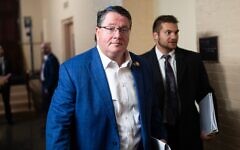 Rep. Randy Fine, R-Fla., leaves a meeting of the House Republican Conference in the U.S. Capitol on Tuesday, November 18, 2025. (Tom Williams/CQ Roll Call)