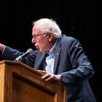U.S. Sen. Bernie Sanders (I-VT) campaigns for Abdul El-Sayed at The People V. The Powerful rally at the Detroit Opera House in Detroit, Michigan, July 18, 2026. (Sarah Rice/Getty Images)