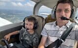 Ronen and Evan H. Stein in flight. (Photo courtesy of Evan H. Stein)