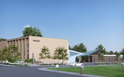 A rendering of the building at Shady and Wilkins. (Photo courtesy of Studio Libeskind)