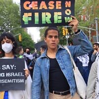 An Emergency Solidarity Shabbat at Washington Square Park on May 3, 2024 in New York City. (Selcuk Acar/Anadolu via Getty Images)