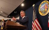 California Governor Gavin Newsom delivers his final state budget plan at California's State Capitol in Sacramento, Calif. on Thursday, May 14, 2026. (Gabrielle Lurie/San Francisco Chronicle via Getty Images)