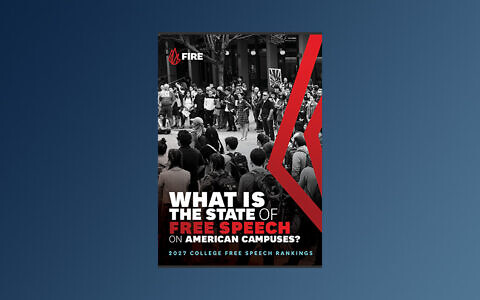 Cover of FIRE’s report: “What is the state of free speech on American Campuses?”