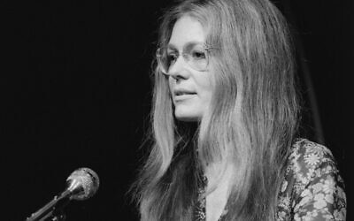 Gloria Steinem at a women's conference held at the LBJ Library on Nov. 9, 1975.
(LBJ Library photo by Frank Wolfe, Wikipedia Commons)