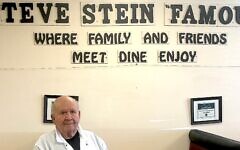 Stein Stein, owner of Steve Stein's Famous Deli in Northeast Philadelphia, the day after his last day in business, Aug. 24, 2026. (Jon Marks)