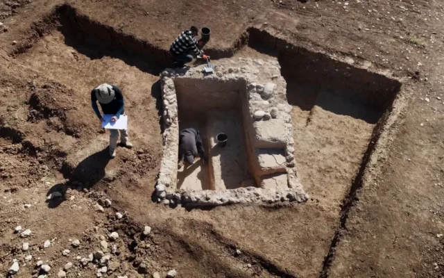 The 2,000-year-old purification bath discovered in southern Israel in July, 2026 (Credit: Emil Aladjem, Israel Antiquities Authority)