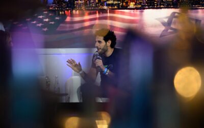 Nuseir Yassin "Nas Daily" speaks at the Jerusalem Post Conference on May 19, 2025, in New York City. (Alexi Rosenfeld/Getty Images)
