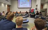 Teens, parents, medical professionals and staff of Friendship Circle of Pittsburgh participate in an Oct. 21 program. (Photo by Adam Reinherz)