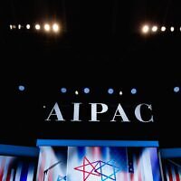 A view of the stage at the 2019 AIPAC conference in Washington, D.C. (Cheriss May/NurPhoto via Getty Images)