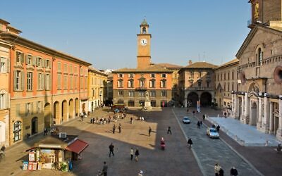 Prampolini square, Reggio Emilia, Italy (Photo via JTA)