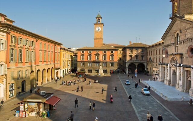 Prampolini square, Reggio Emilia, Italy (Photo via JTA)