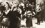One of the most famous pictures of Jews being rounded up by Nazi Germans during the Holocaust, this from the Warsaw Ghetto Uprising in May 1943. (Credit: Wikimedia Commons)