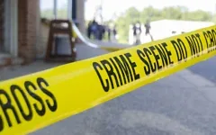 Crime scene tape during a Sept. 25, 2019, mass-casualty exercise at the FBI Training Academy in Quantico, Va. (Credit: FBI)