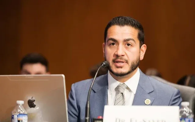 Dr. Abdul El-Sayed testifies at a hearing of the U.S. Senate Committee on Health, Education, Labor and Pensions, July 11, 2024. (Credit: U.S. Congress/Public Domain via Wikimedia Commons)