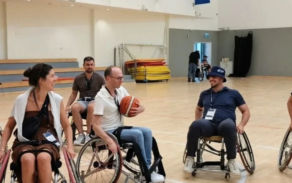 Playing wheelchair basketball at ADI Negev-Nahalat Eran (Credit: Courtesy of Jewish National Fund-USA) Playing wheelchair basketball at ADI Negev-Nahalat Eran (Credit: Courtesy of Jewish National Fund-USA)