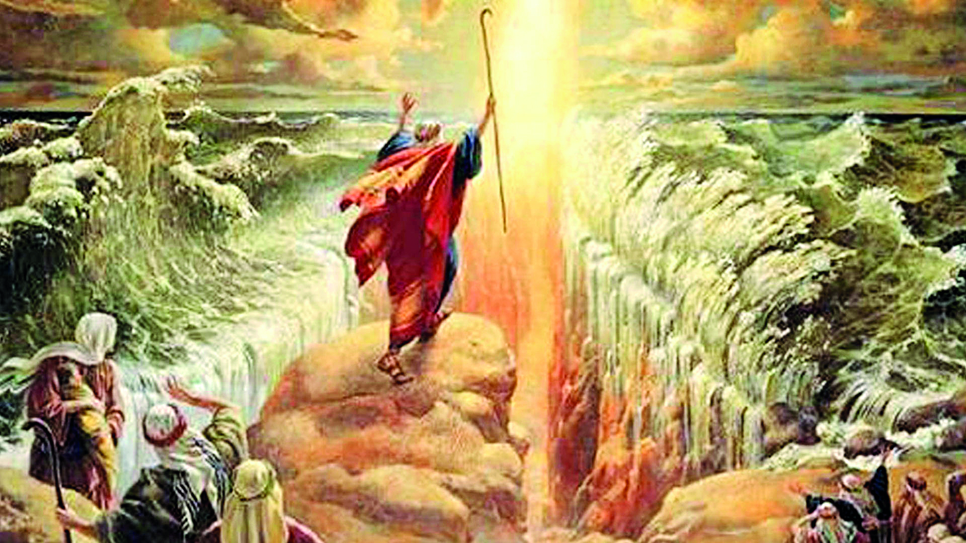 Moses Parting Red Sea Clip Art