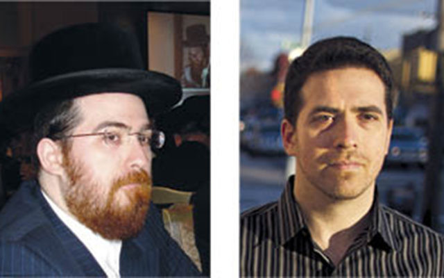 Shulem Deen, left, as a Skverer chasid and right, as he looks today.