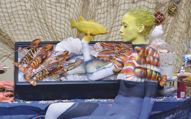 Avi Ram’s winning entry in the camouflage challenge during this season of “Skin Wars.” (Courtesy of Game Show Network)