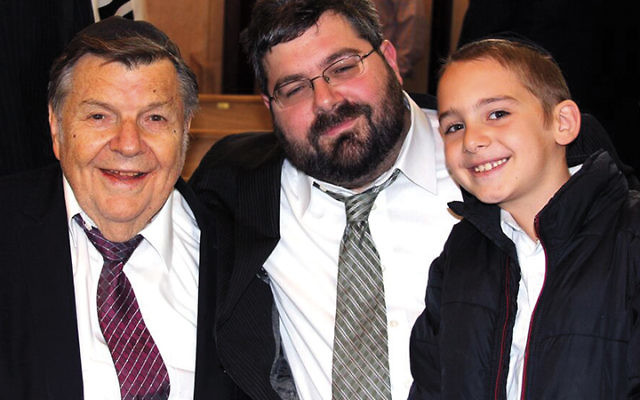 Three generations of Feldmans – Rabbi David, Rabbi Daniel, and Daniel’s son Yaakov.