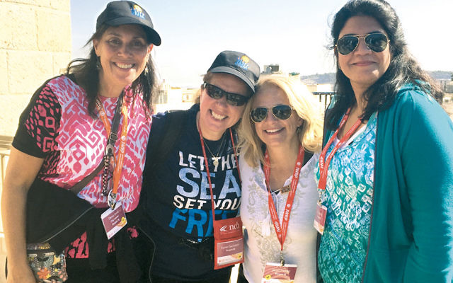 From left, Dena Levie, Karen Sackstein, Janet Freitag, and Shamira Malekar all were part of the Momentum trip.