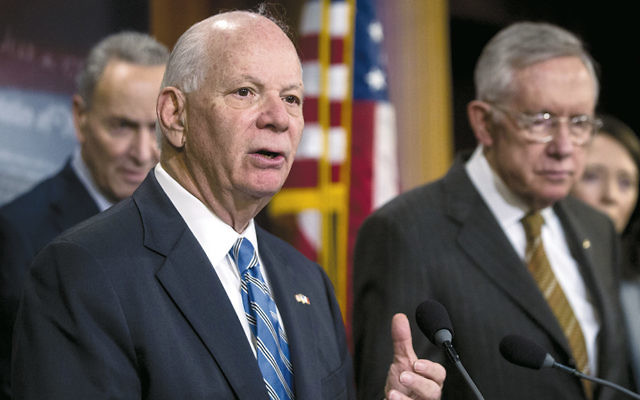 Senator Ben Cardin (D-Md.) speaks at a news conference with other leading Democratic senators at the U.S. Capitol in Washington on November 19, 2015.