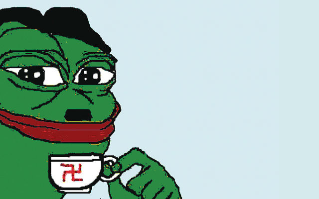 Pepe the Frog, an internet meme, has become a symbol of the alt-right. (Twitter/Lior Zaltzman)