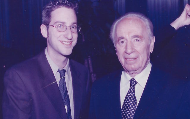 Ben Harris with former Israeli President Shimon Peres in 2001 (Courtesy of Harris)