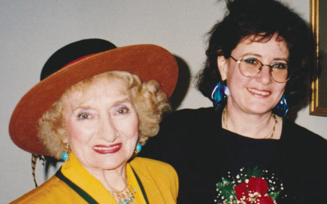 The pioneering photojournalist Ruth Gruber, left, and the longtime JTA European correspondent Ruth Ellen Gruber met at a book launch party in 1992. (Courtesy of Ruth Ellen Gruber)