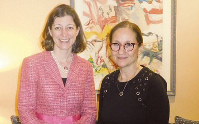 Congresswoman Elaine Luria, left, with Dr. Laurie Baumel. (Courtesy Norpac)
