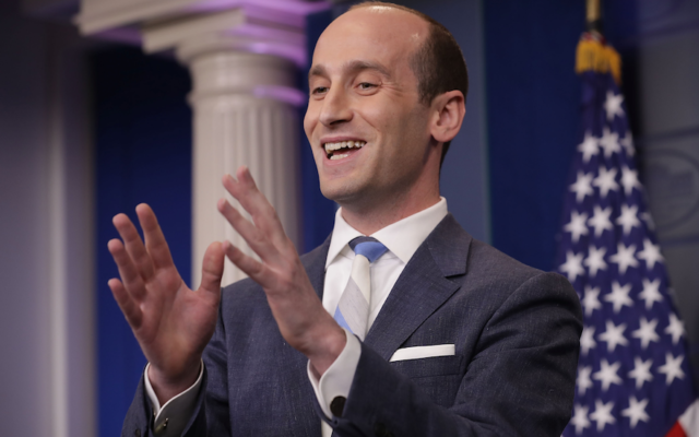 Stephen Miller talks to reporters at the White House, Aug. 2, 2017. (Chip Somodevilla/Getty Images) Stephen Miller talks to reporters at the White House, Aug. 2, 2017. (Chip Somodevilla/Getty Images)