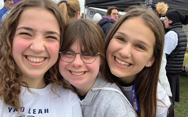 Gaby, Tova and another Ma’ayanot student at a 5K run Gaby, Tova and another Ma’ayanot student at a 5K run