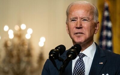 President Joe Biden above, reportedly told Prime Minister Benjamin Netanyahu that "Israel needs to finish" its Gaza bombing campaign. (Anna Moneymaker-Pool/Getty Images)