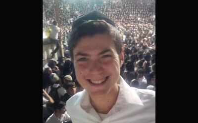 A photo of Nachman Doniel Morris, a student who died in the stampede at Mount Meron in Israel on Lag b’Omer, was shared on social media. (Twitter)