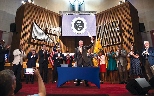 Governor Phil Murphy at the signing ceremony for the Fair Chance in Housing Act