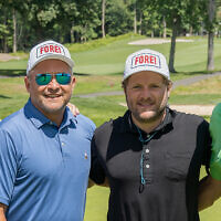 Sam Cantor, JCC past president and Play Fore! The Kids founding chair JoJo Rubach, Pete Drumheller, and Scott Markert.