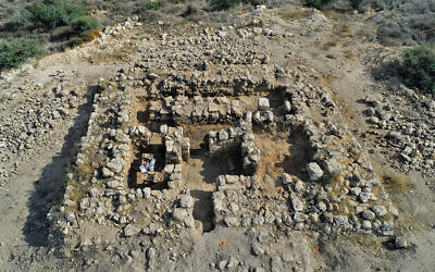 An aerial view of the excavation. (Vladik Lifshits/Israel Antiquities Authority)