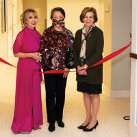 Carol Silver Elliott, Angelica Berrie, and Carol K. Silberstein celebrate the dedication of the Russ Berrie Aquatics Center at the Jewish Home. Carol Silver Elliott, Angelica Berrie, and Carol K. Silberstein celebrate the dedication of the Russ Berrie Aquatics Center at the Jewish Home.