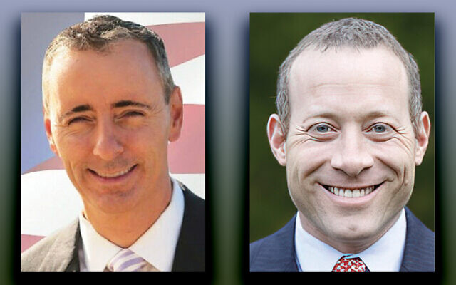 Rep. Brian Fitzpatrick, left, and Rep. Josh Gottheimer (Photos courtesy Norpac)