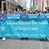 The group from the Solomon Schechter Day School of Bergen County in New Milford.