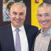 Daniel M. Shlufman of Tenafly, left, JFNNJ’s president elect, and Lee Lasher of Englewood, its outgoing president