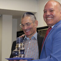 Lee Lasher and Jason M. Shames, JFNNJ’s CEO and executive vice president.