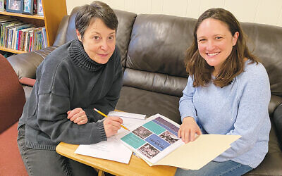 Rabbi Shelley Kniaz, director of congregational education at Temple Emanuel of the Pascack Valley in Woodcliff Lake, left, and Jessica Spiegel, the principal of Bergen County High School of Jewish Studies (BCHSJS).