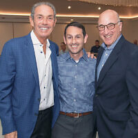 Howard Chernin, JHF’s foundation president, with Derek Levy and JHF board chair Peter Martin