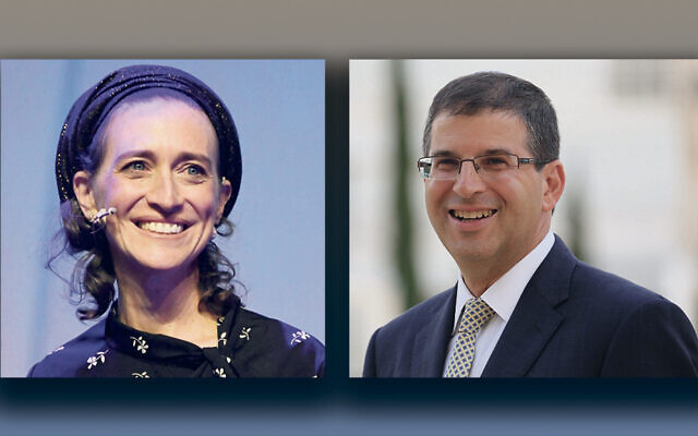 Rabbanit Michelle Cohen Farber, left, and Rabbi Seth Farber