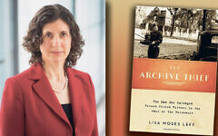 Dr. Lisa Moses Leff and the cover of her book.
