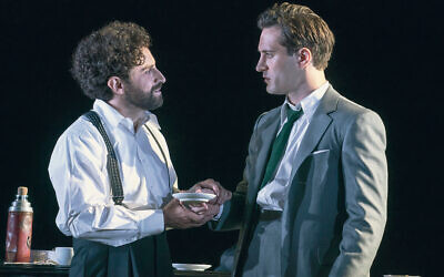 Brandon Uranowitz, left, as Nathan, and Arty Froushan as Leo, who is a stand-in for Stoppard. (Joan Marcus)