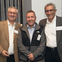 Bruce Feldman, JFCS board member Andrew Kent, and Robert Feuerstein