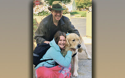 Dana Glazer with his daughter Georgia and their dog, Percy. (Courtesy GRJC)